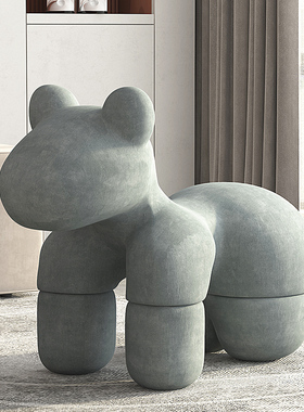 网红客厅小马椅创意设计感柔软高密海绵落地摆件装饰乔迁新居礼物