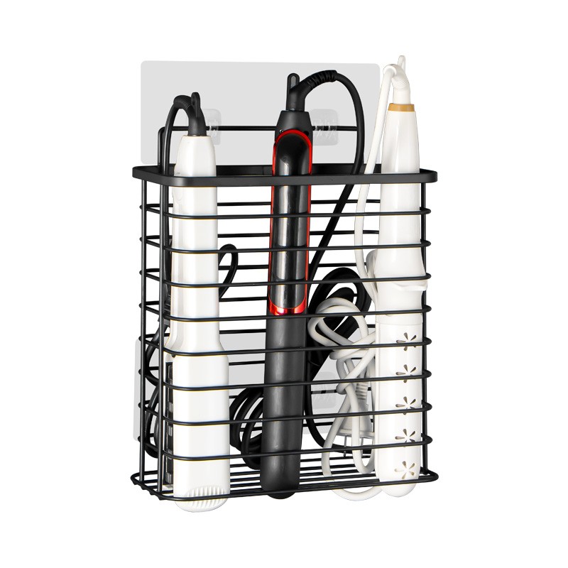 夹板卷发棒收纳置物架壁挂免打孔美发造型器拉直板直发梳防烫挂架