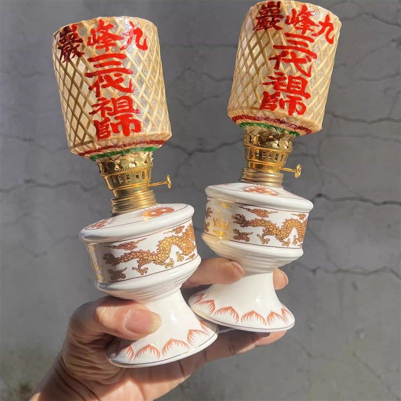 墨艺-酥油灯潮汕迷你小供笼老式火煤复古usb电源司命帝君灶公子孙