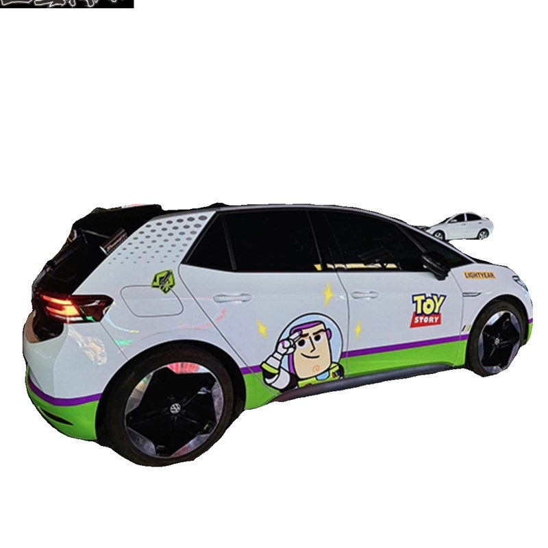 适用于大众 ID3可爱卡通贴纸巴斯光年个性车身贴改装拉花改色膜