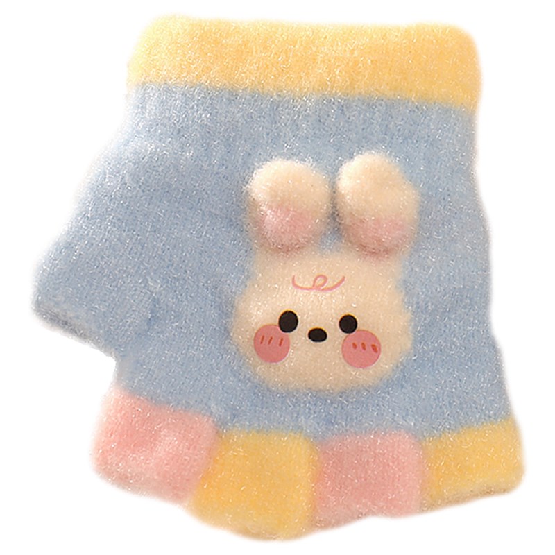 0一3岁宝宝小手套冬季保暖半指新生婴儿2冬天儿童可爱薄男女幼儿1