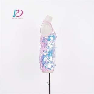 芮其儿成人拉丁舞表演服鱼鳞大亮片背带舞蹈裙儿童舞蹈比赛表演服