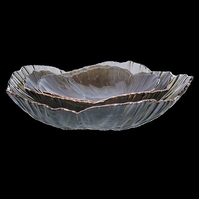 水晶玻璃水果盘果然小果盘高级感精致高端办公室用2024新款高颜值