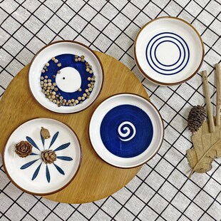 日式家用蘸料碟小菜盘子味碟小蝶豉油碟小碟子蝶子小蝶子陶瓷瓷碟