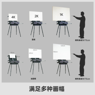 画尽繁华旅行写生画箱油画箱便携画架美术专用素描水彩国画支架式
