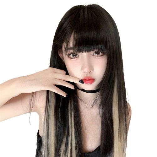 漫画刘海假发片真发厚刘海女超自然前额隐形无痕齐漫画刘海假发片