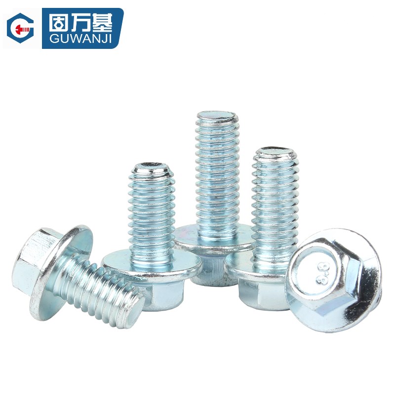 304不锈钢外六角螺丝防松法兰螺栓带齿316法兰面螺钉M4M5M6M8-M12