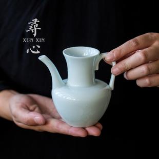 湖田窑影青公道杯中式 寻心 陶瓷分茶器茶海家用泡茶茶道茶具配件