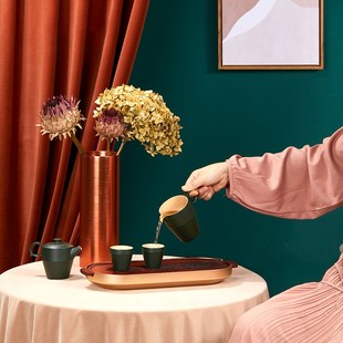 茶台功夫茶具泡茶托盘 ZENS哲品茶盘客厅茶几家用轻奢小型沥储水式