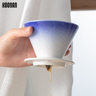 家用咖啡粉过滤器分享壶V60手冲漏斗 手冲咖啡滤杯陶瓷咖啡壶套装