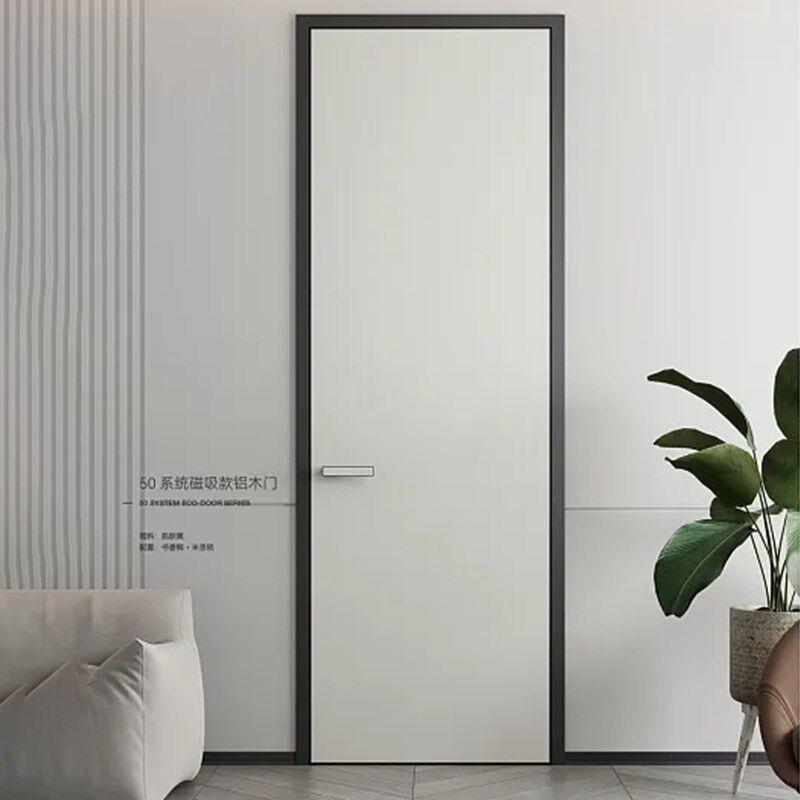 极简隐形门外平内开家用卧室门静A音铝木门套装门铝蜂窝板进户暗