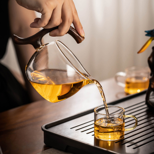家用懒人泡茶壶功夫茶杯办公室会客泡茶神器 玻璃自动茶具套装