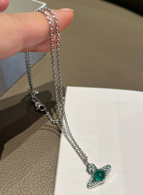 西太后湖蓝色转运珠项链手链吊坠