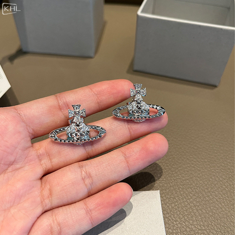 西太后铆钉土星耳钉带钻款百搭