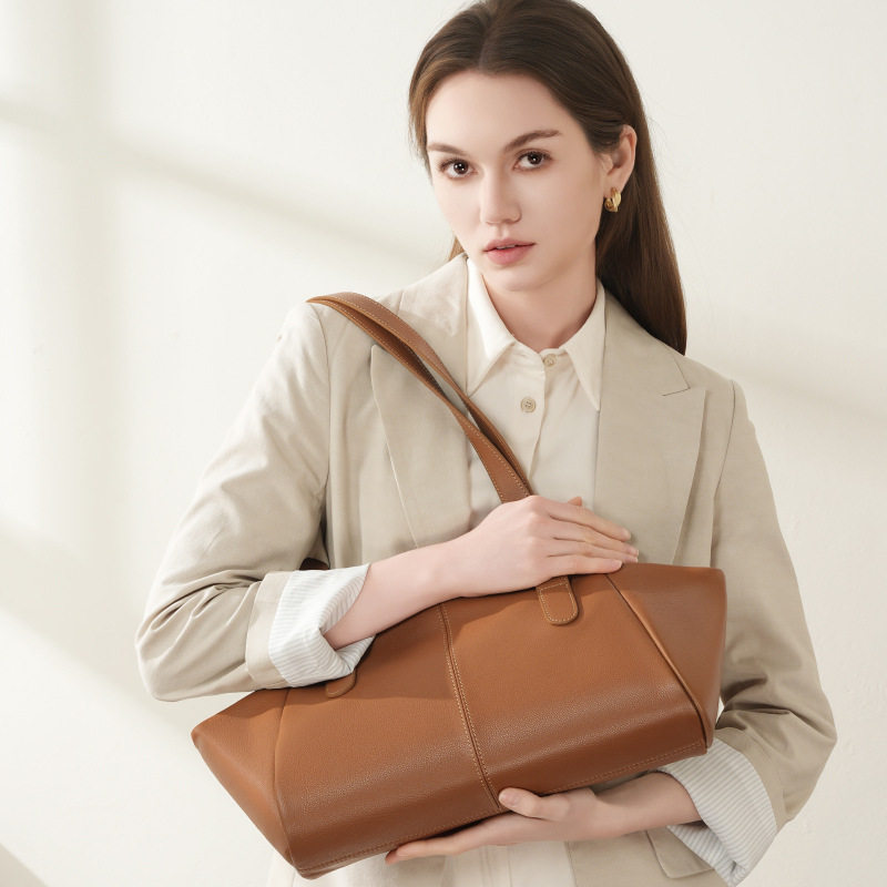 Genuine Leather Tote Bag: 2025 Minimalist Design - Taobao product photo 2