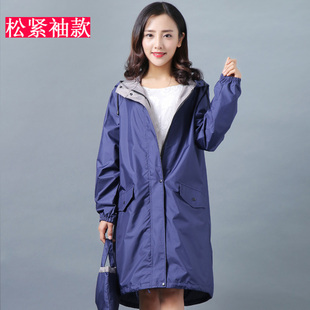 雨衣女单人衣潮便携成人时尚 旅游雨披可爱 徒C步长款 防水风衣款