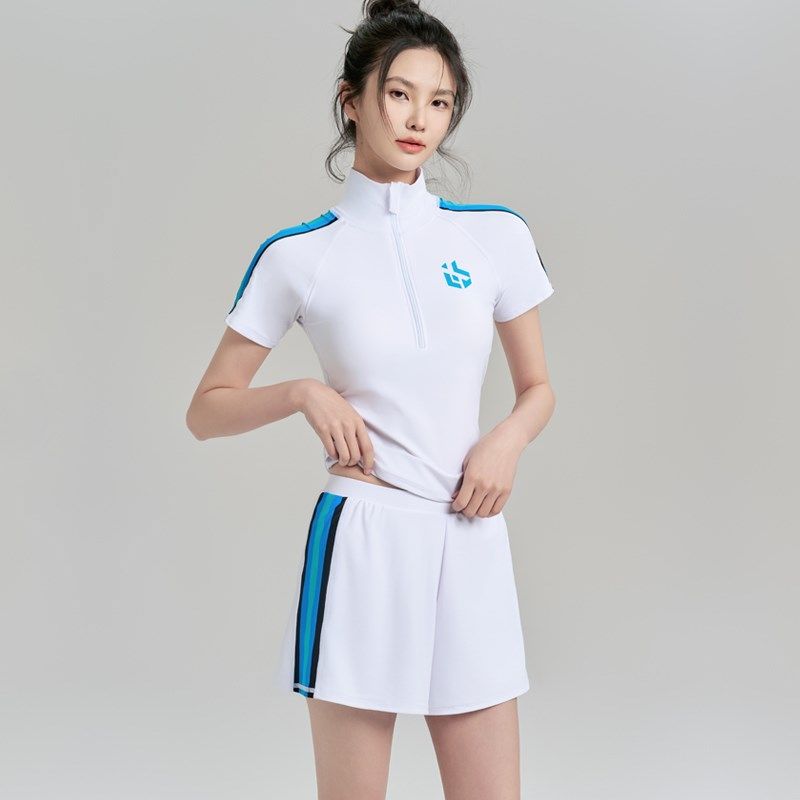 泳衣女大码保守分体平角爆款女士成人泳I装遮肉显瘦微胖女孩游泳