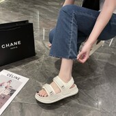 女凉鞋 大码 防 新款 下雨天穿 41b一43魔术贴软底沙滩鞋 女2024夏季