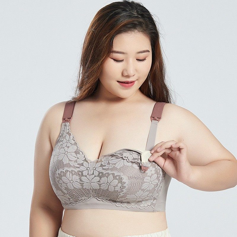 加大加肥孕妇哺乳内衣怀孕期v大胸专用防下垂聚拢文胸春秋喂奶胸