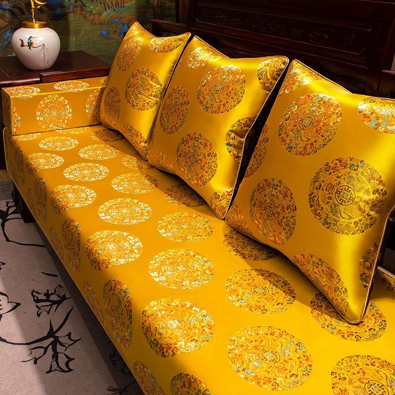 实木沙发垫子坐垫套罩红木沙发A垫新中式沙发巾盖布罗汉床盖巾定