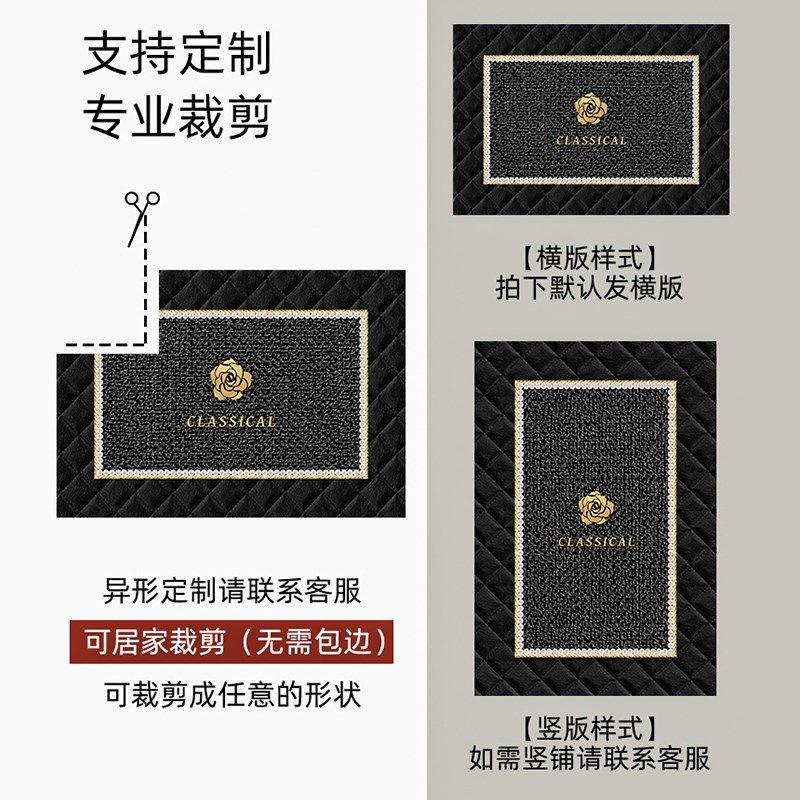 现代简约入户门地垫可定制裁剪玄关进门地毯垫大门口Y脚踏垫门垫