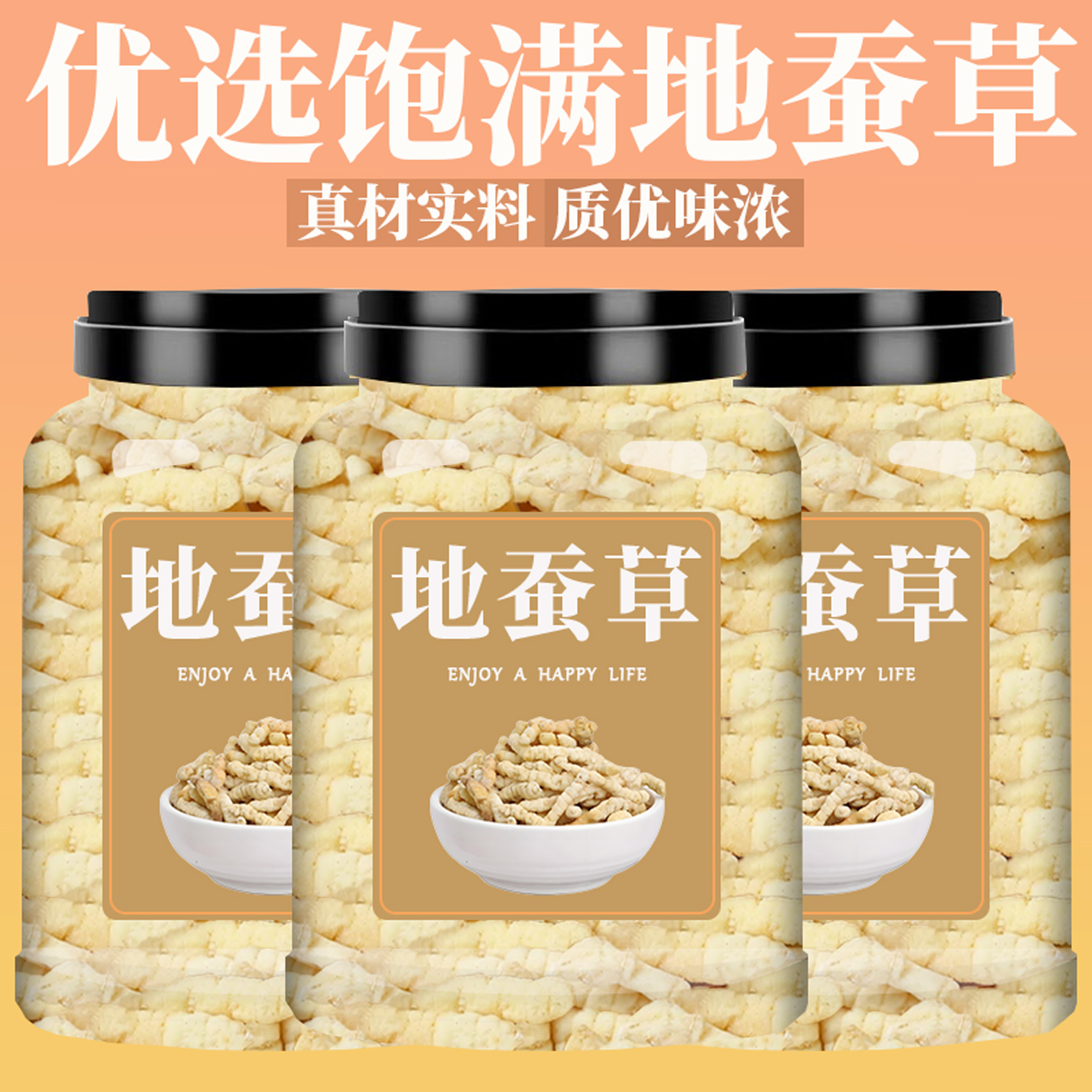 正品地蚕草中药材500克地蚕土冬虫草白虫草泽兰根地参云南虫草参