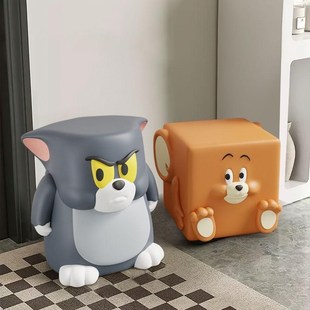 猫和老鼠客厅落地j换鞋凳摆件卡通装饰品沙发边几玄关乔迁新居礼