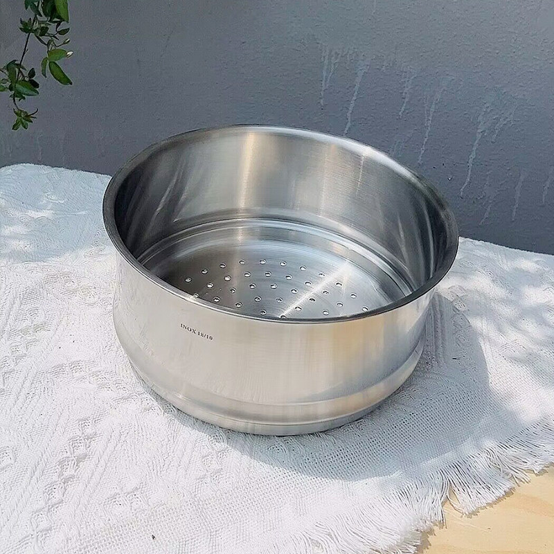 蒸笼蒸屉304不锈钢家用加厚蒸架屉蒸架加高N隔水蒸锅馒头蒸格篦子
