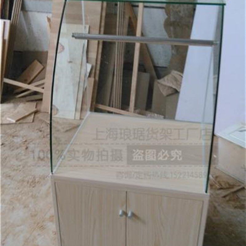 现货木纹叉盘柜盘子夹子展示柜y面包柜面包店餐盘柜台蛋糕货架可