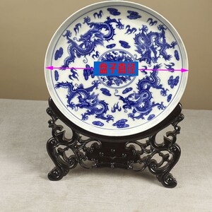 实木盆架盘子展示架茶饼黑檀木托架D茶具支架陶瓷红木工艺品盘子