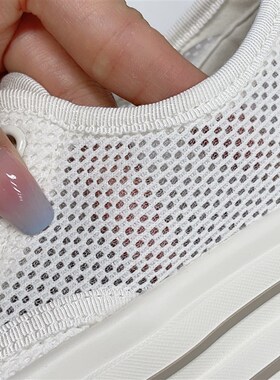 韩版时尚透气网面鞋女2p025夏季增高休闲小白鞋厚底百搭松糕板鞋