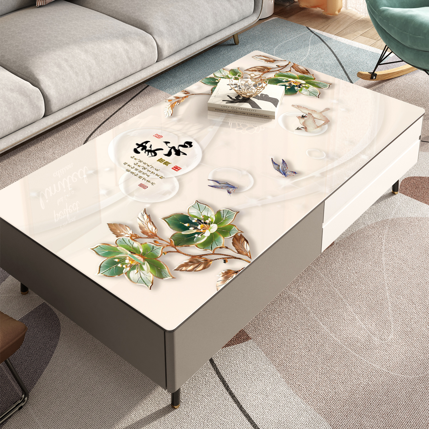 茶几桌布防水防油免洗客厅餐桌垫轻奢高级感软玻璃桌垫家用茶几垫