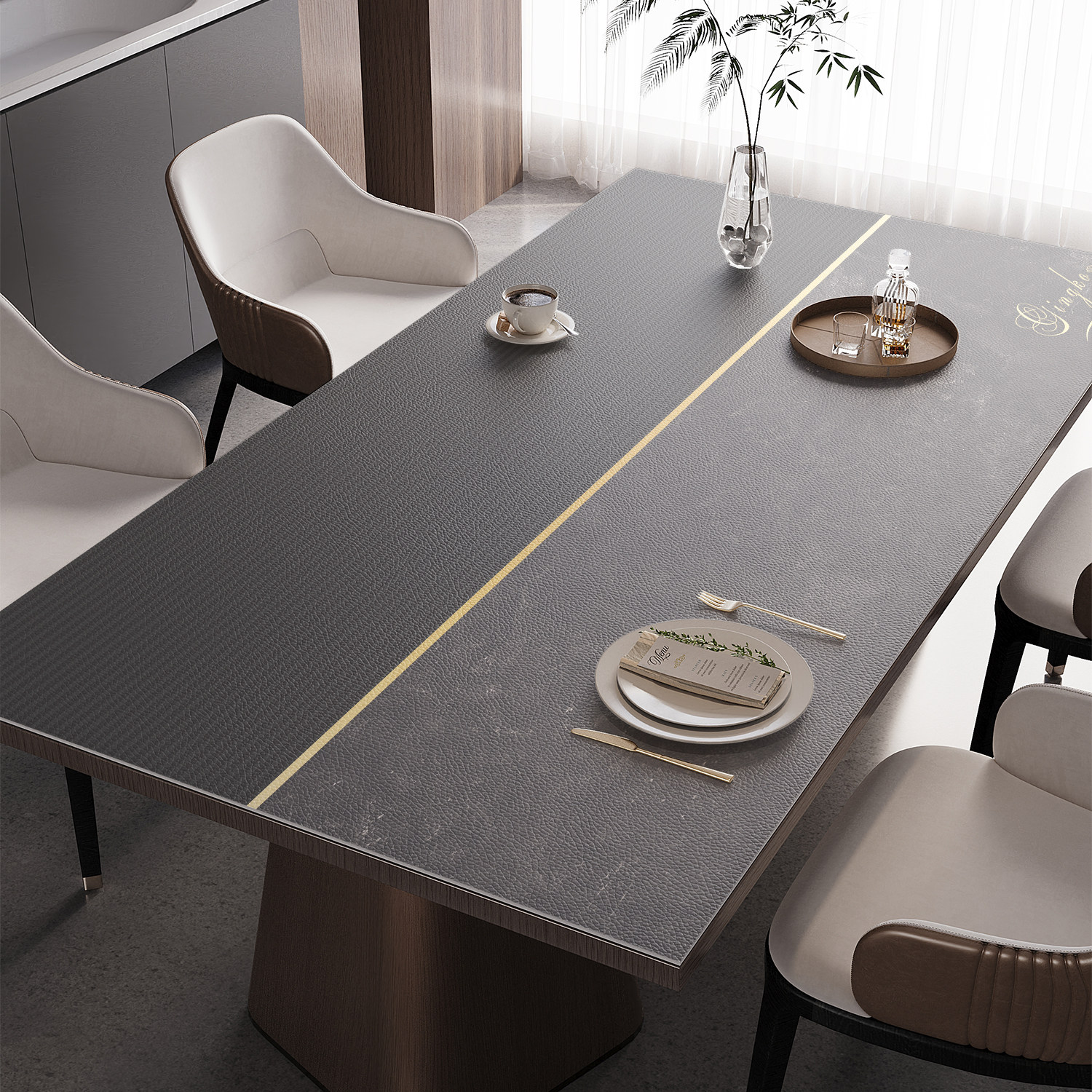 轻奢高级感餐桌垫2025新款防水防油防烫隔热免洗桌面保护垫子桌布,居家布艺,桌布,淘宝优惠券,粉丝福利购,淘宝优惠卷