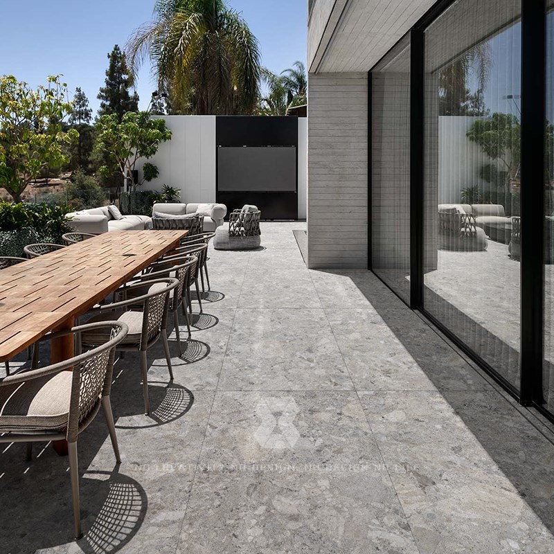 水磨石哑光质感瓷砖客q餐厅卫生间防滑墙地砖民宿服装连锁店工程