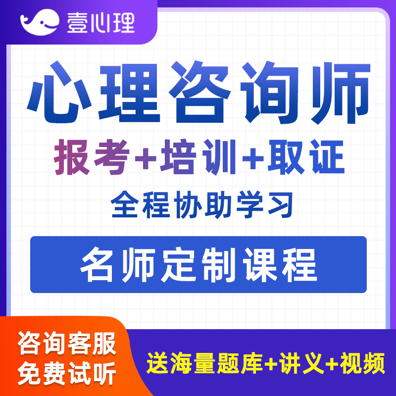 壹心理朝阳计划心理咨询师培训视频课程网课