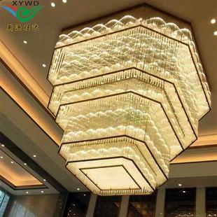 非标工程高端酒店大堂宴会厅售楼部沙盘圆形别墅客厅吸顶水晶吊灯