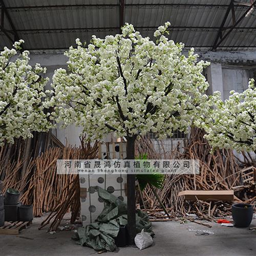 仿真桃花树假桃树大型玻璃钢樱花树许愿树假树摆件婚庆仿真樱花树