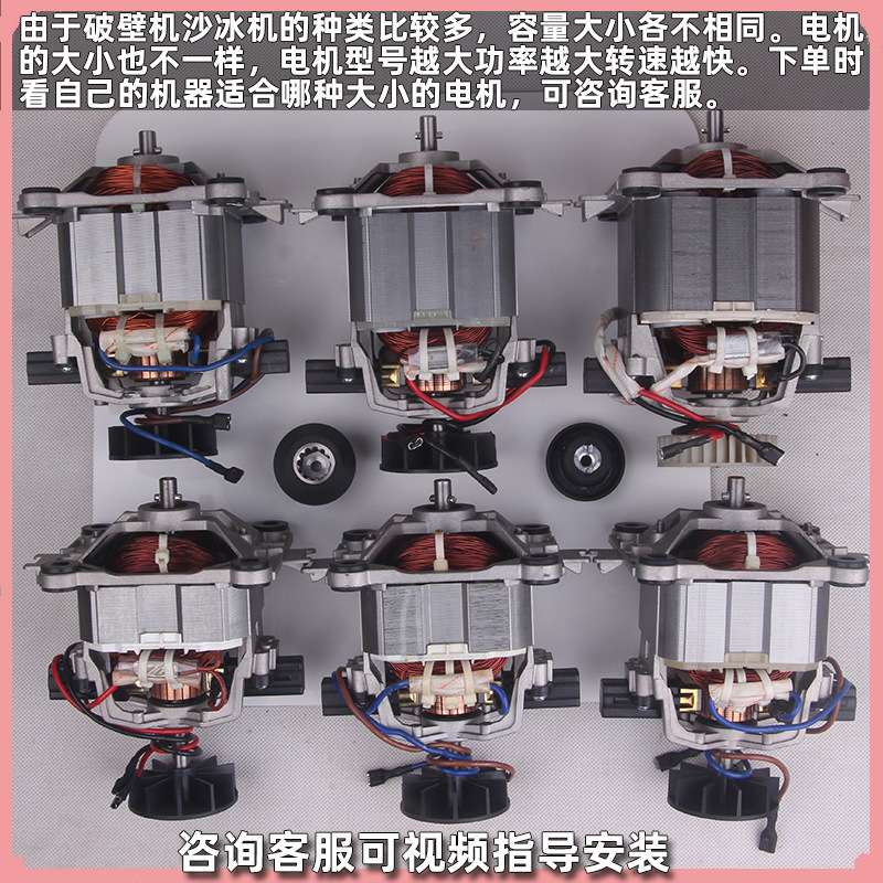 9850纯铜线破壁机电机大马力豆浆机马达9525料理机配件转子机芯