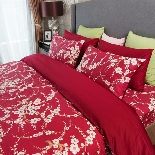 秋冬60支纯棉贡缎被套单件单人双人全棉加大被罩150mx200x230定做