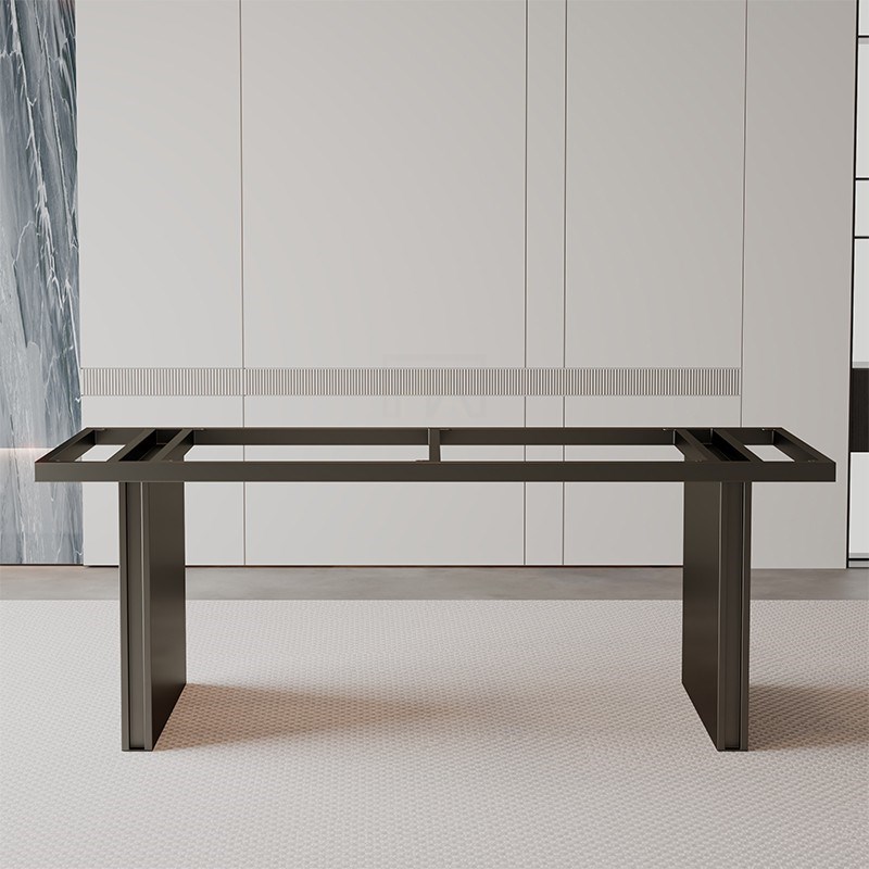 大理石金属桌腿支架不锈钢餐台脚奢石茶桌架子大板桌架岩板桌子腿