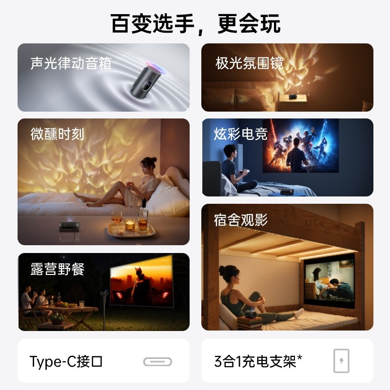 【重磅新品 政府补贴立减15%】坚果投影P5X便携投影仪家用家庭智