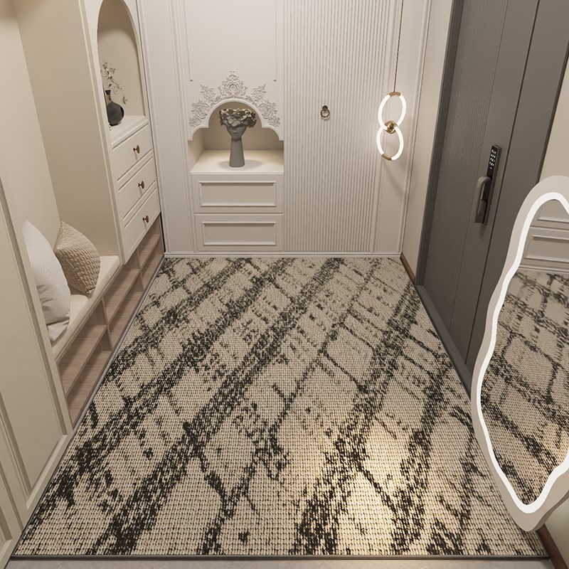 定制高级感进门地垫入户门垫北欧家用客厅地毯可裁剪玄关脚垫耐脏