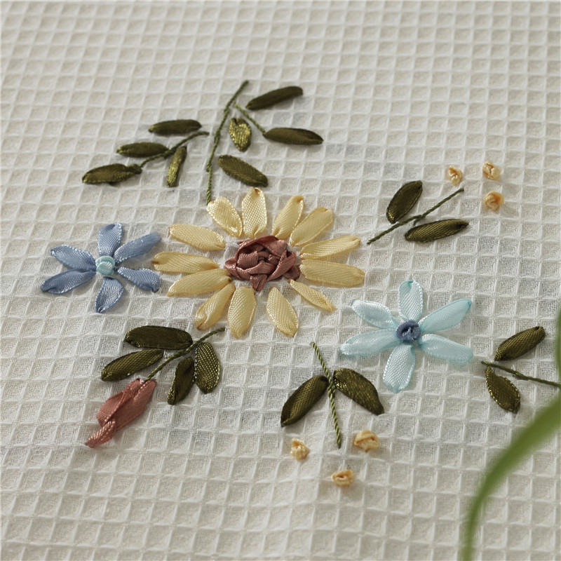 餐桌布艺田园椅套椅坐垫手绣花小清新现代简约台布茶几长方形盖巾