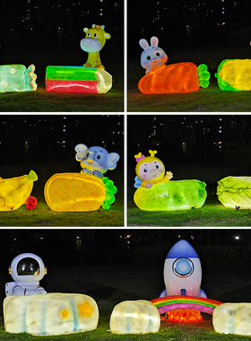 户外卡通动物座椅雕塑玻璃纤维网红商场幼儿园林风景区公园椅装饰