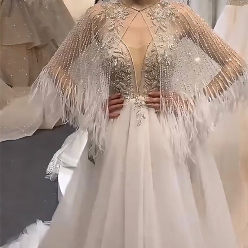 钱大大家  白色小礼服成人礼婚礼约会表演年会日常聚会披肩罩衫