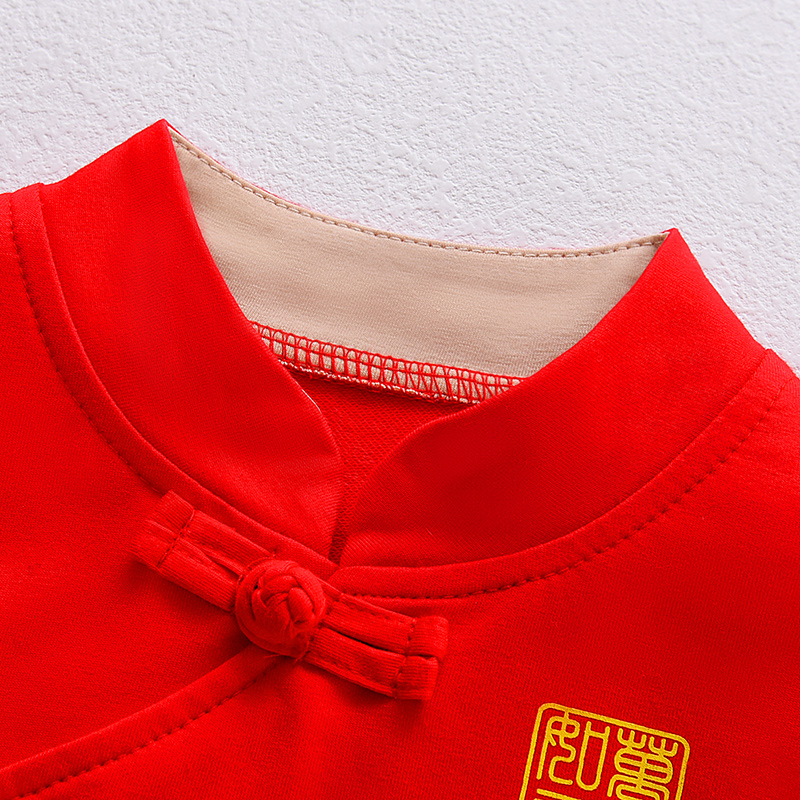 中式男宝1一周岁宴唐装衣服男童牛宝宝抓周服礼服男孩套装秋冬季