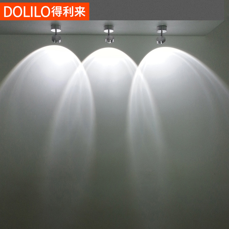 得利来水晶led明装射灯长杆照画灯壁灯天花客厅沙发电视背景墙灯