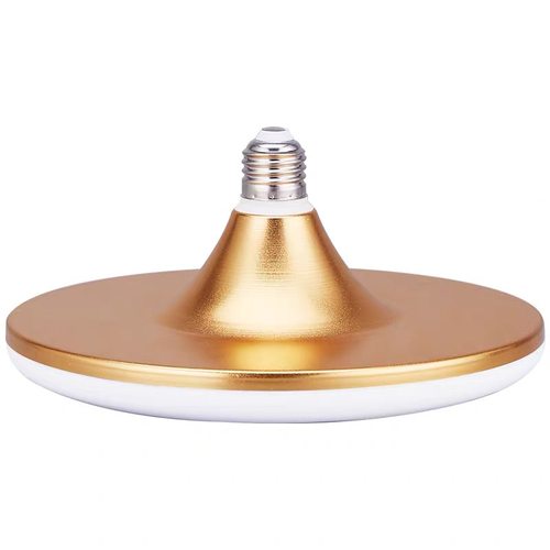 led灯泡暖光黄色节能家用黄光卧室客厅E27螺口18W36W大功率飞碟灯