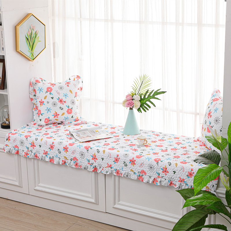 纯棉窗台飘窗垫防滑布艺全棉阳台垫榻榻米垫子卧室可机洗四季通用