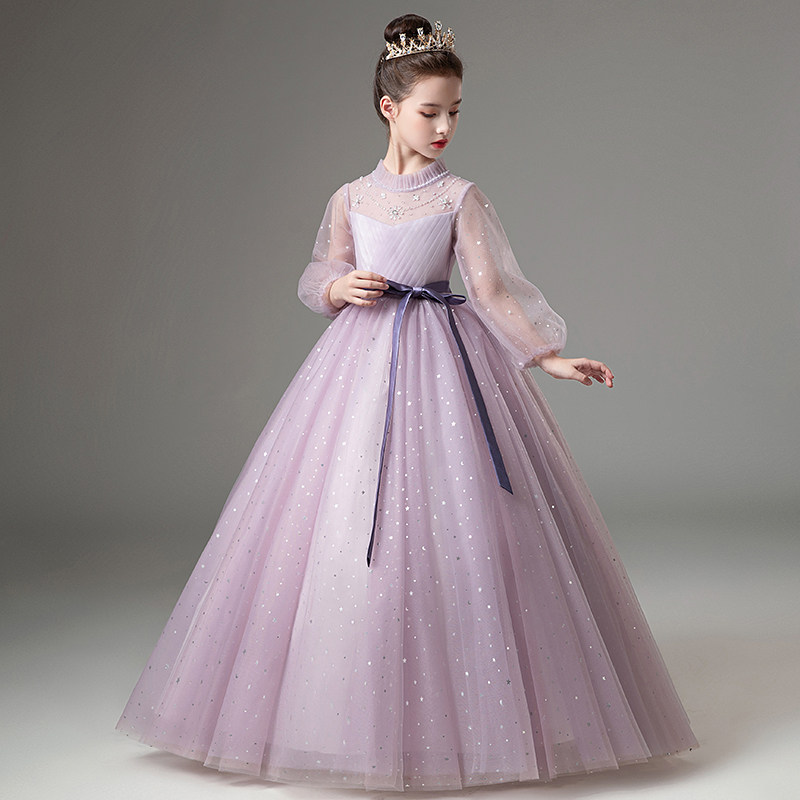 儿童礼服长袖女童花童婚纱生日公主裙小女孩主持人钢琴演出服秋冬,童装/婴儿装/亲子装,儿童礼服,淘宝优惠券,粉丝福利购,淘宝优惠卷